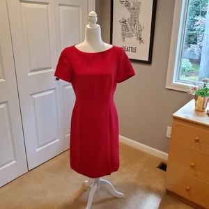 Tahari Red Sheath Dress Sz 6